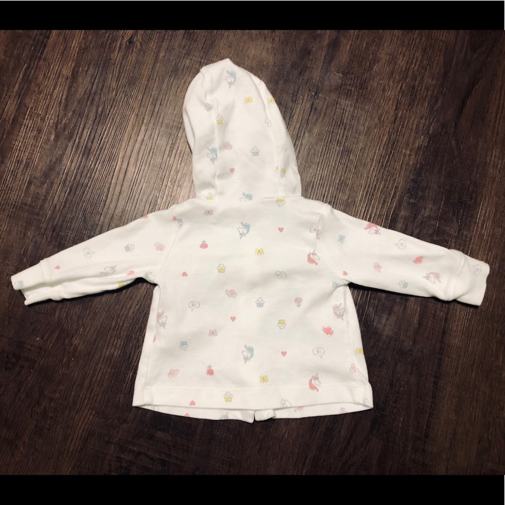 Carter’s Zip-Up Girl’s Jacket hoodie Infant EUC 3M - Picture 3 of 5